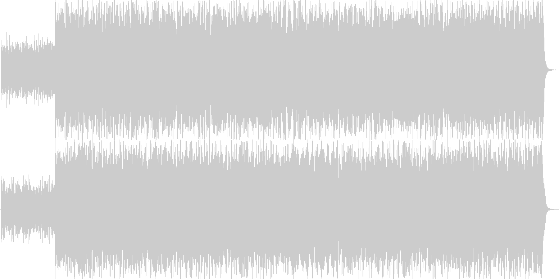 シリアスで緊張感のある曲の未再生の波形