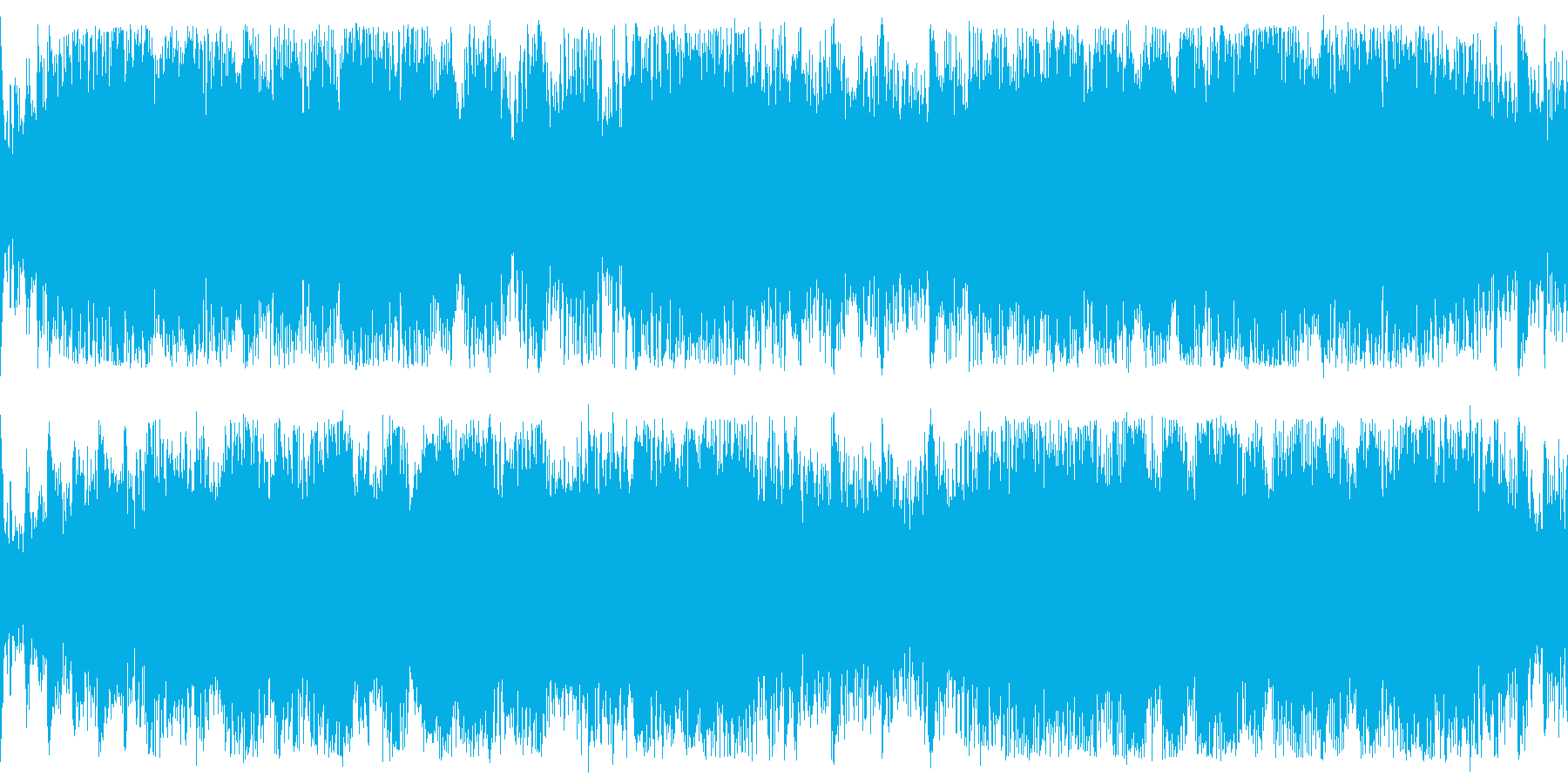 淡々としたリズムを刻む楽曲です。の再生済みの波形