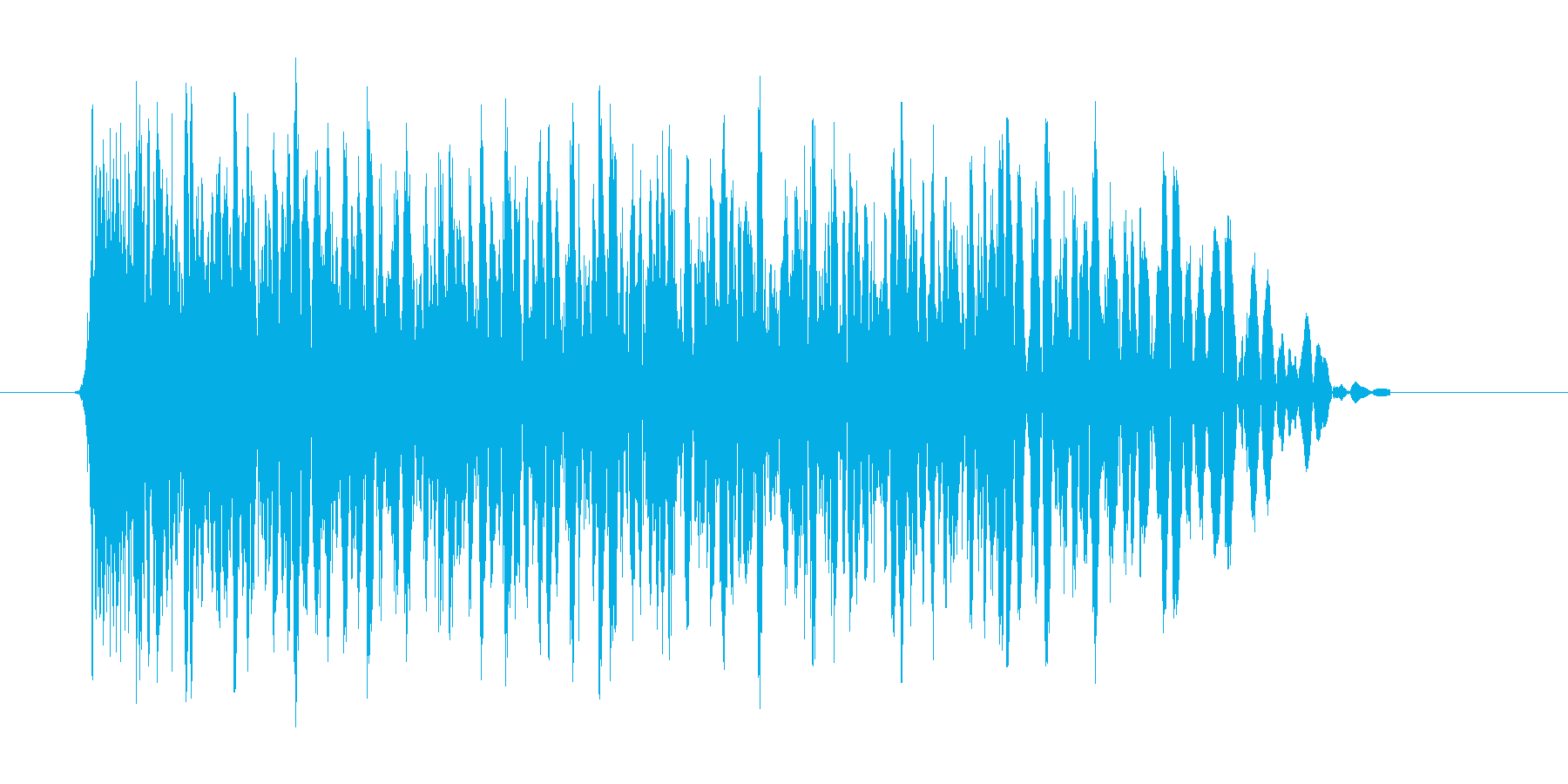 ドカーンという爆発音の再生済みの波形
