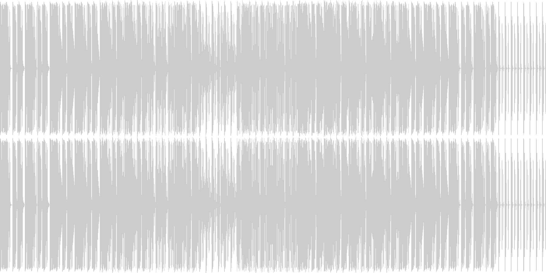 ドラムとベースが主体の曲ですの未再生の波形