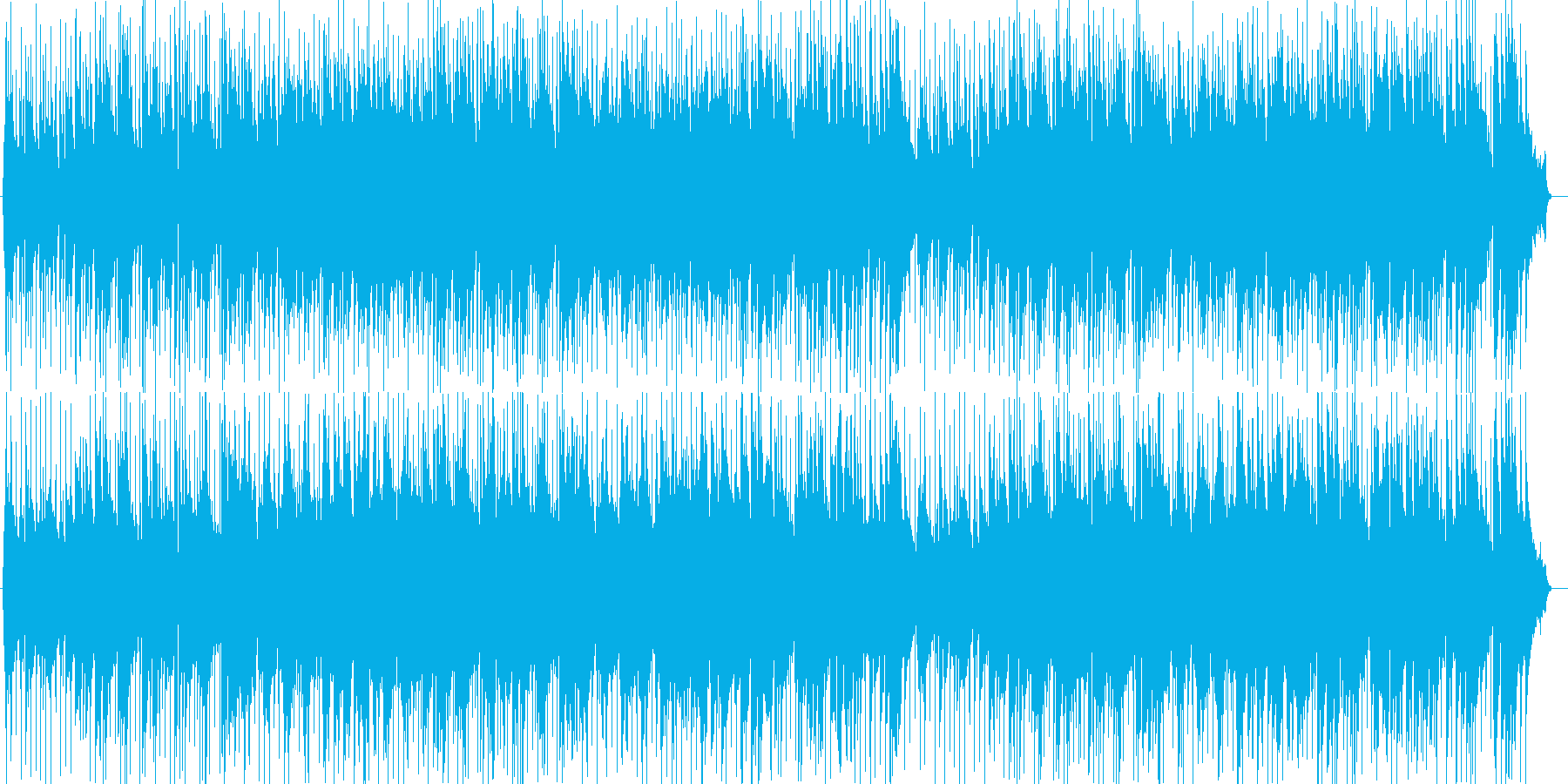 ドライブBGM風シンセサイザー曲の再生済みの波形