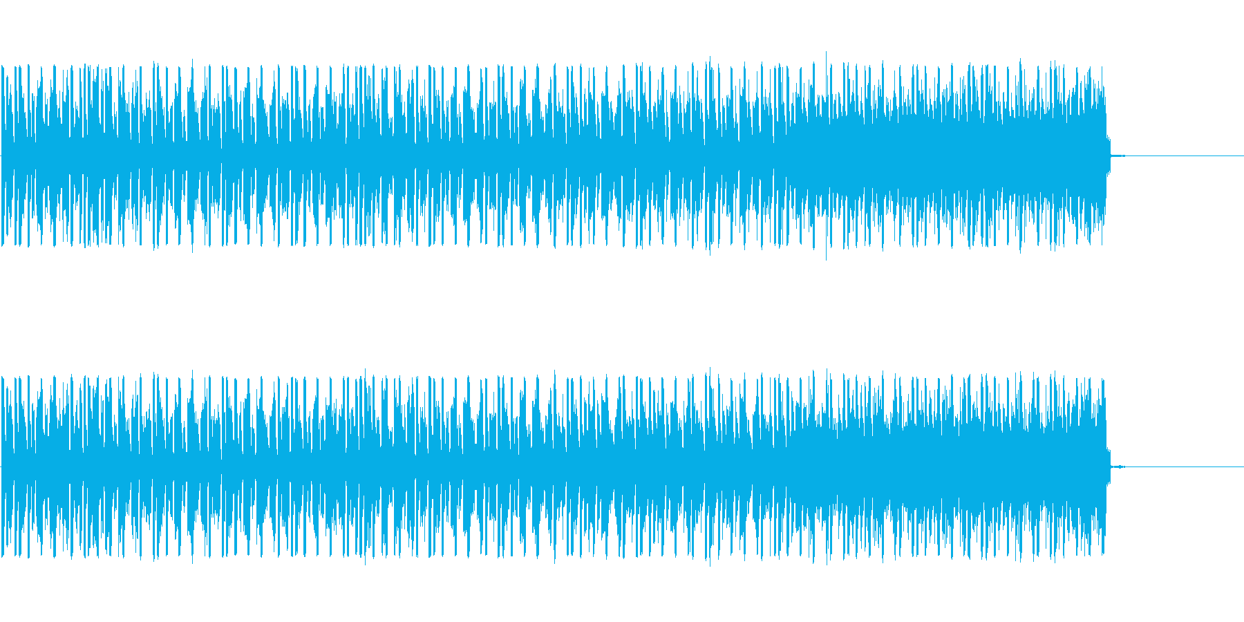 CM等で使われる事を想定した短いダンス曲の再生済みの波形