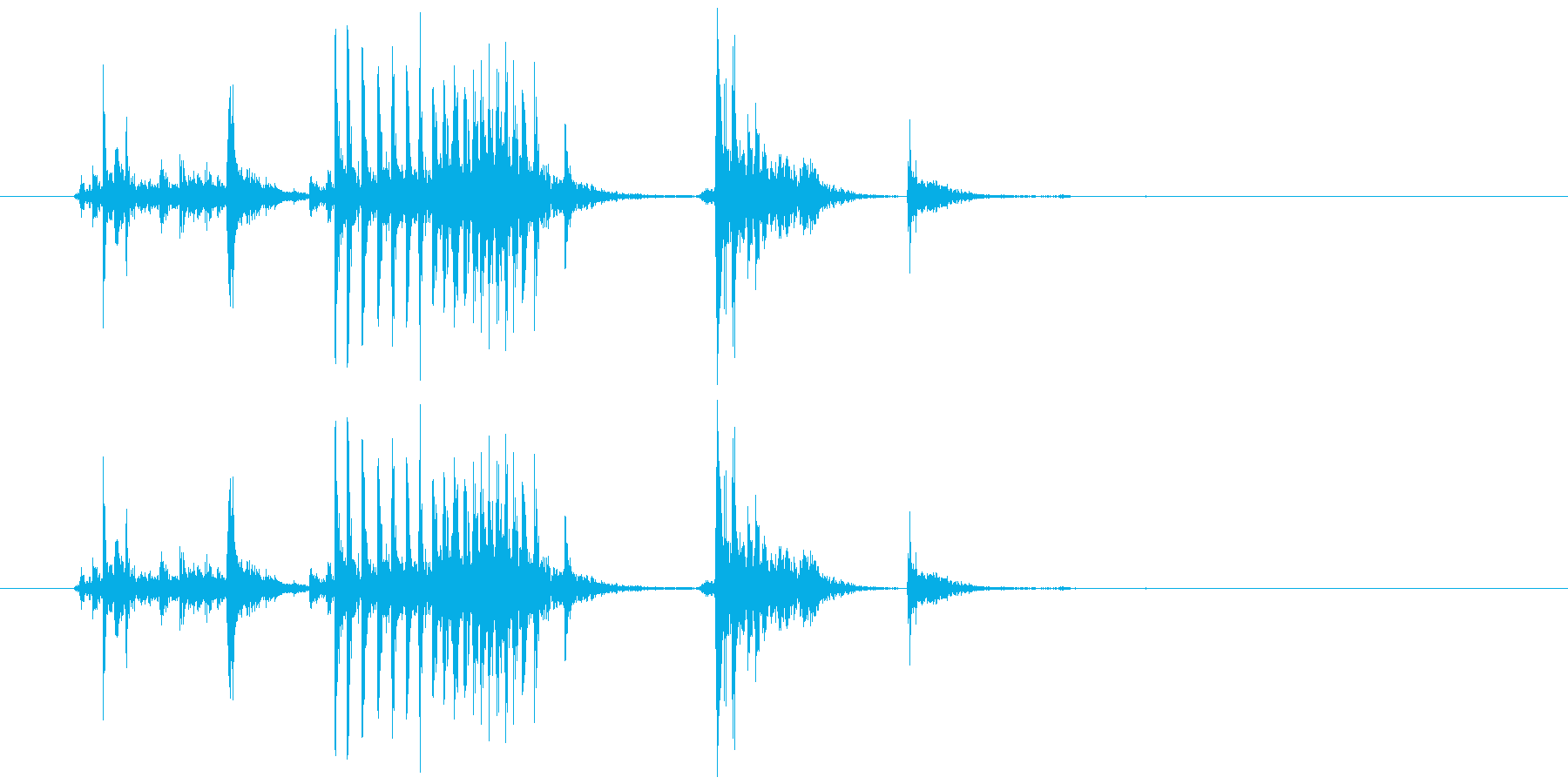 ぎしぎし(きしむ音)の再生済みの波形