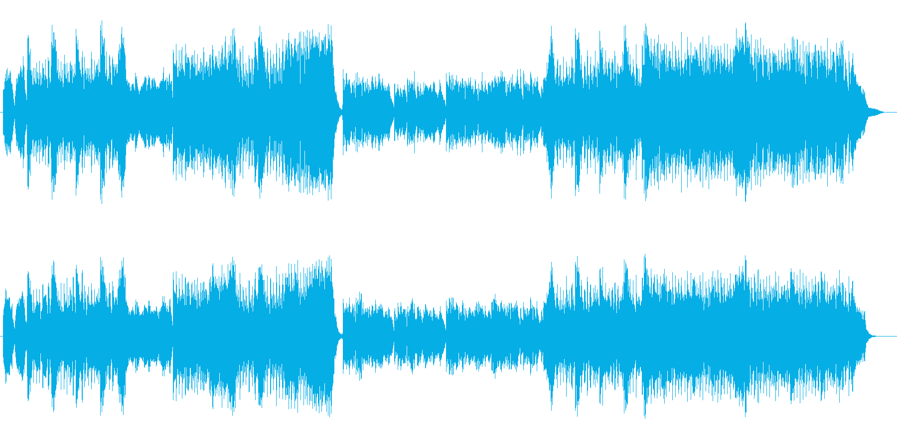 教会音楽のような奇抜なホラーロックの再生済みの波形