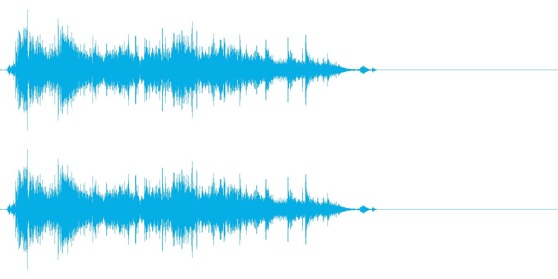 タンバリンの音(しゃん)の再生済みの波形