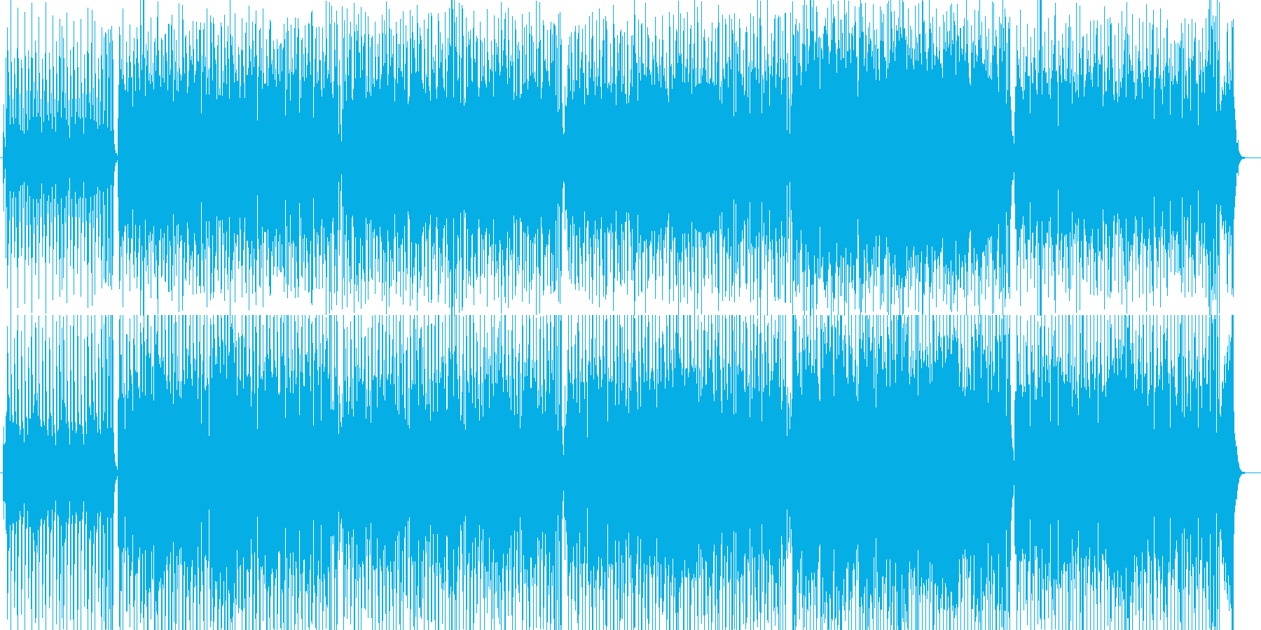 バーやCMで流れるリズミカルな曲の再生済みの波形