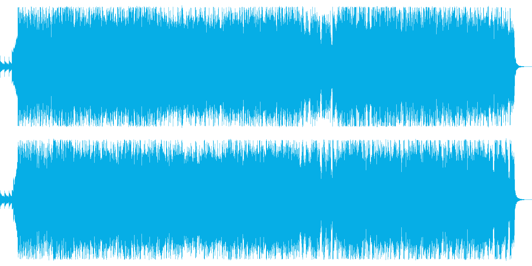 テンション高い疾走ポップロックの再生済みの波形