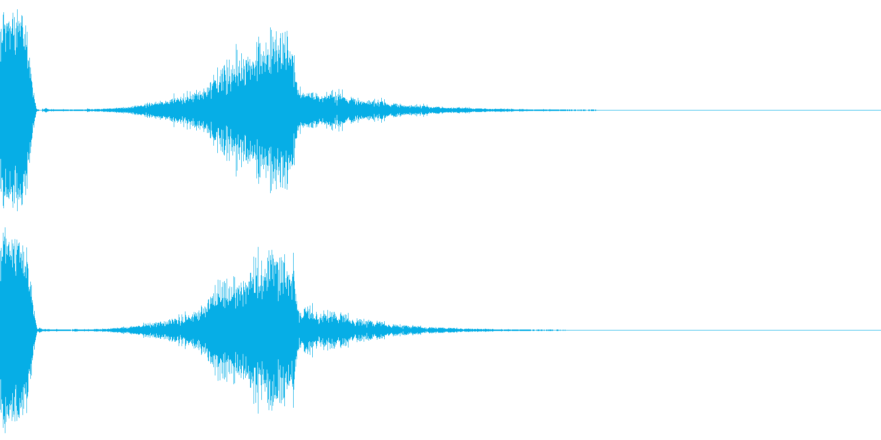 アタック系の音+空間の再生済みの波形