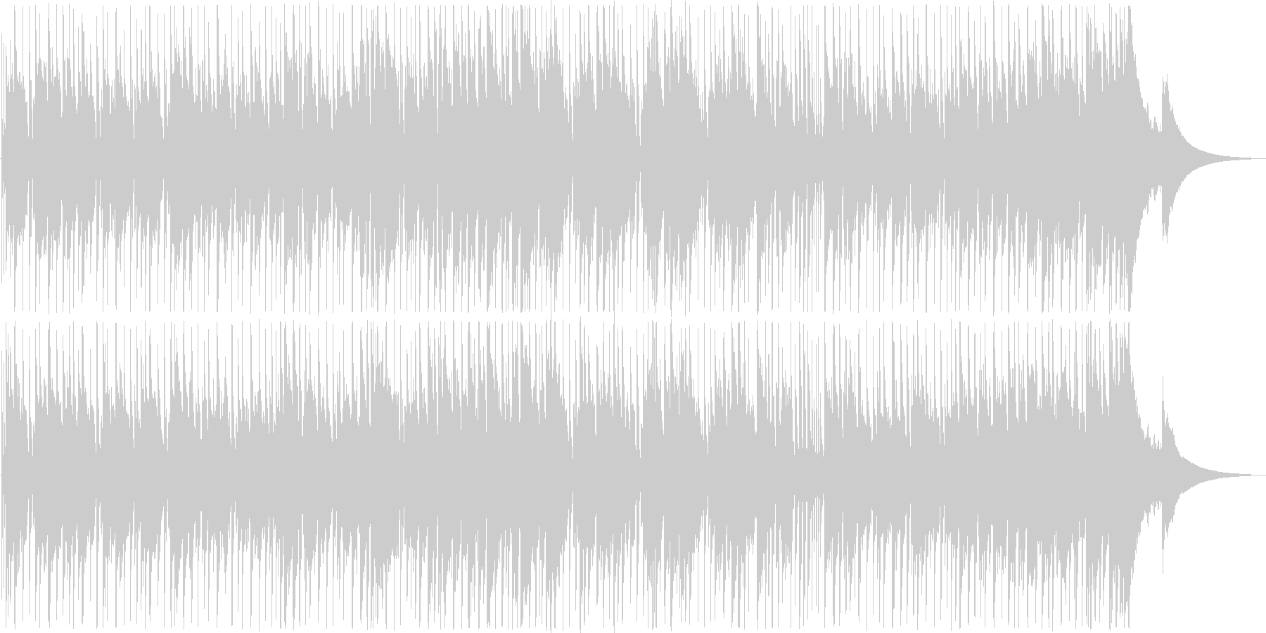 明るいシンセサイザーの爽やかな曲の未再生の波形