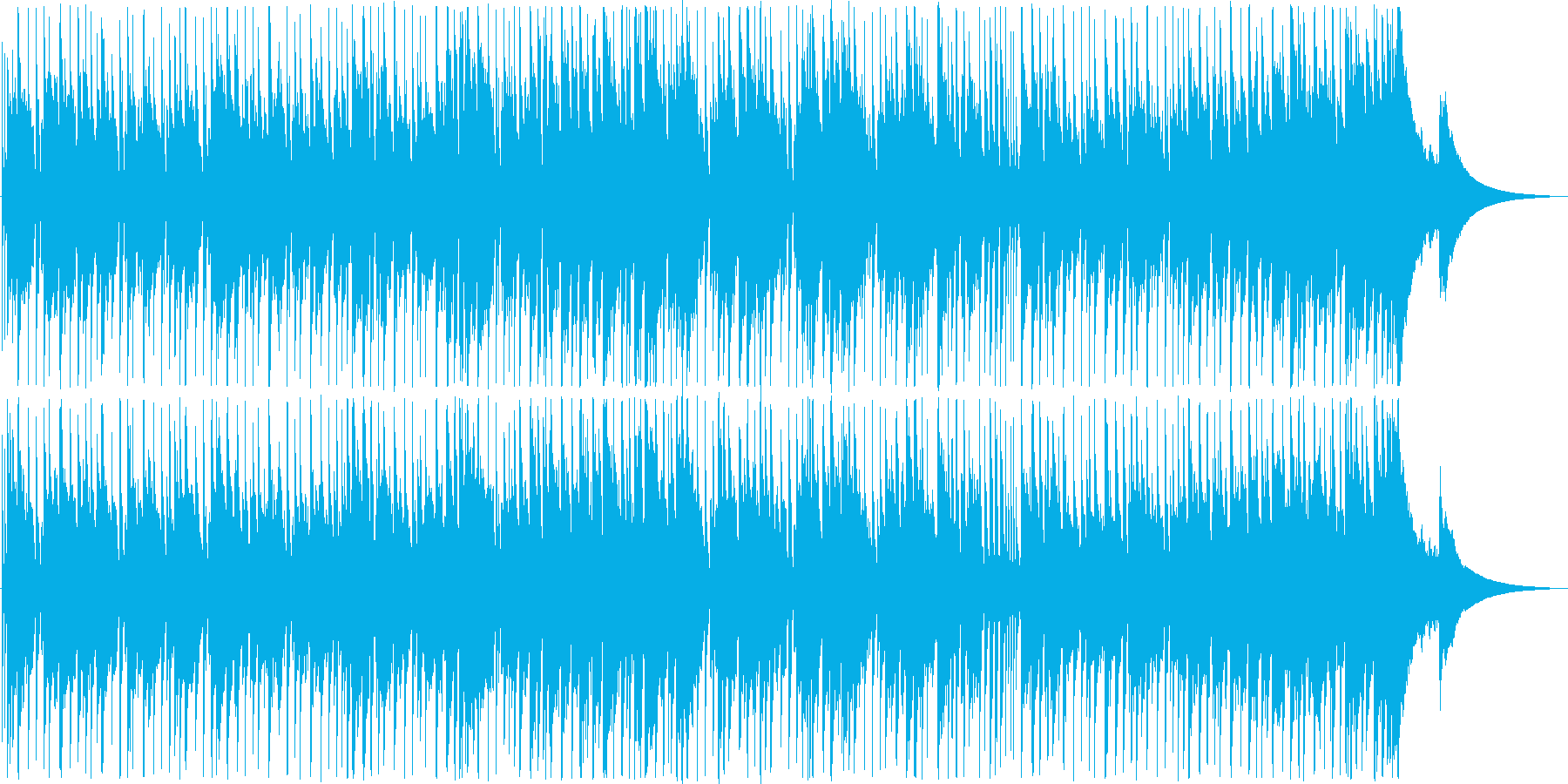 明るいシンセサイザーの爽やかな曲の再生済みの波形