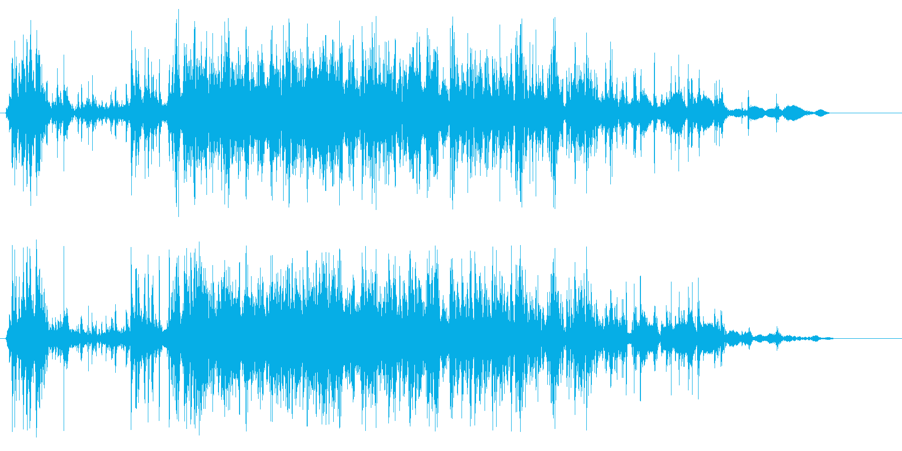 細かいものを落とした音の再生済みの波形