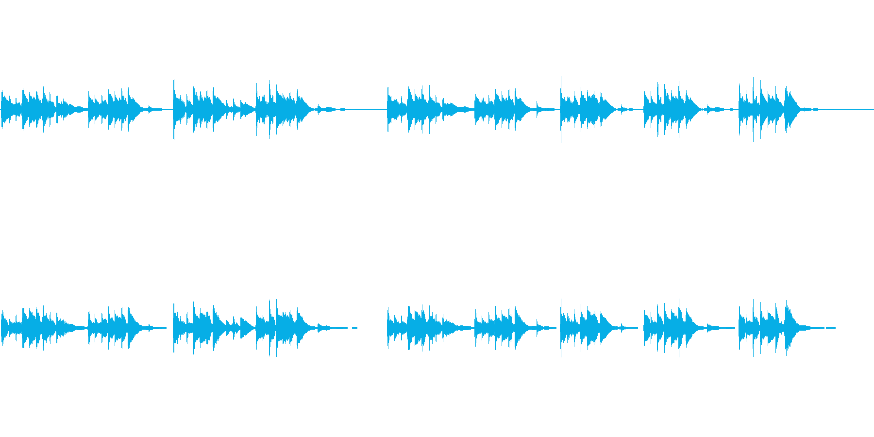 幻想的で静かなケルティックハープの曲ですの再生済みの波形