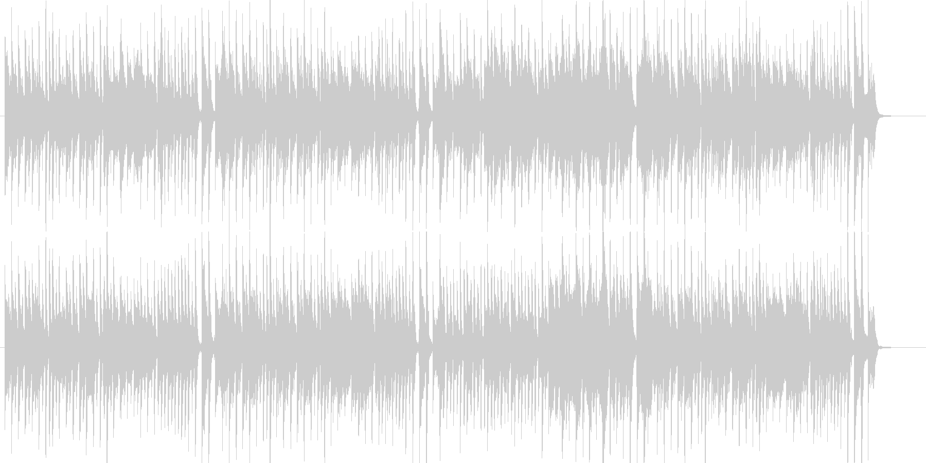 ほのぼのした可愛く明るい楽曲の未再生の波形