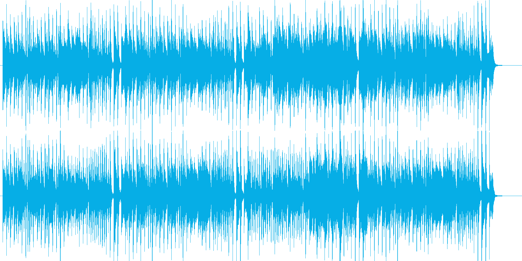ほのぼのした可愛く明るい楽曲の再生済みの波形