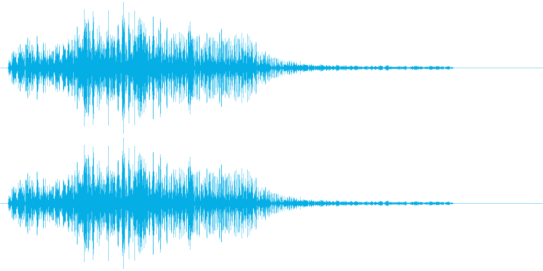 クイズの出題されるときの音の再生済みの波形