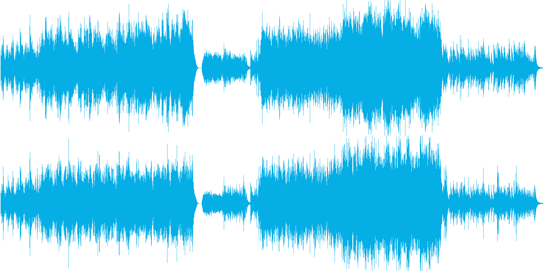 穏やかで神秘的な海の曲の再生済みの波形