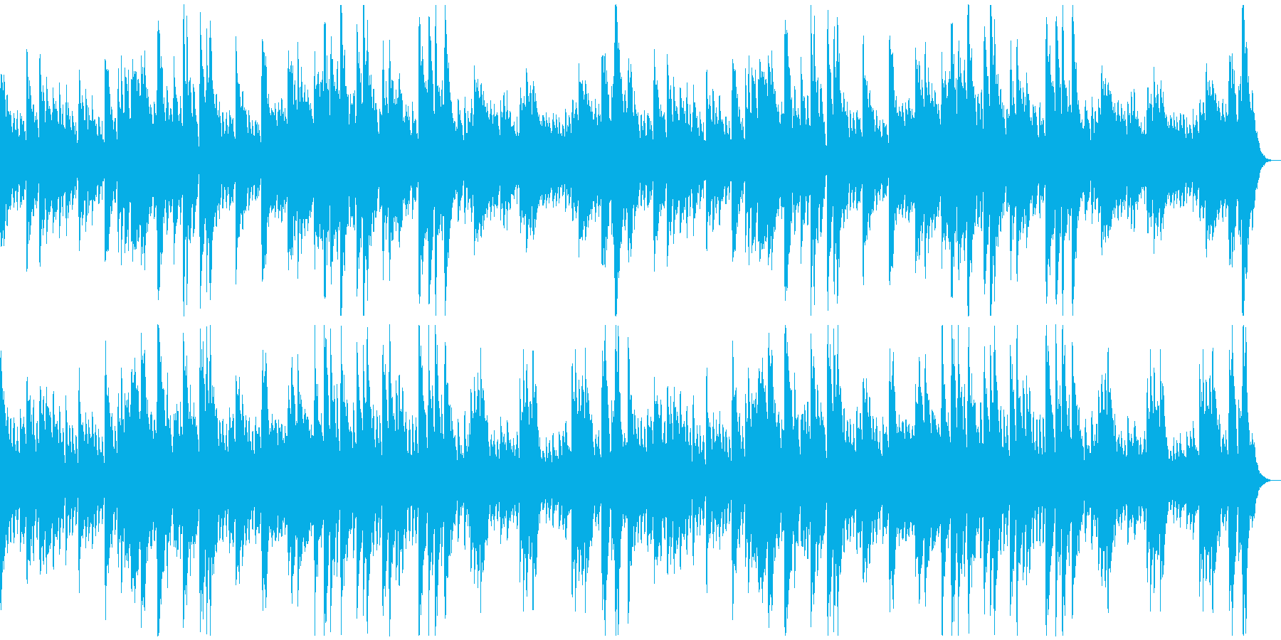 コロコロとした音のソロ・ピアノ曲の再生済みの波形