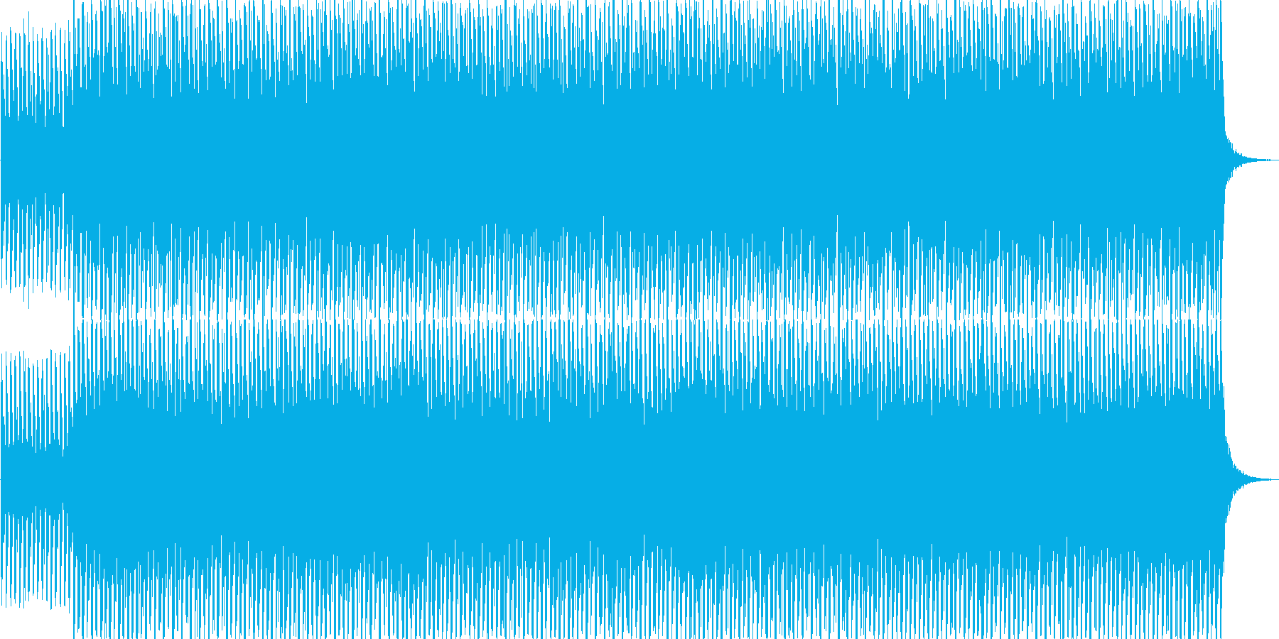 ミニマル系テクノBGMの再生済みの波形