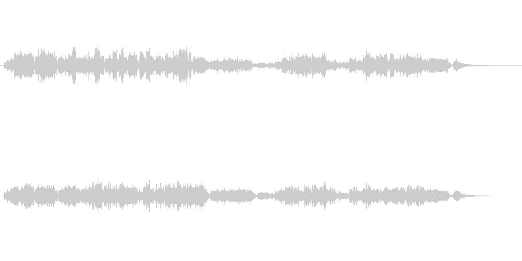 愛に満ちたフルートとピアノの曲の未再生の波形