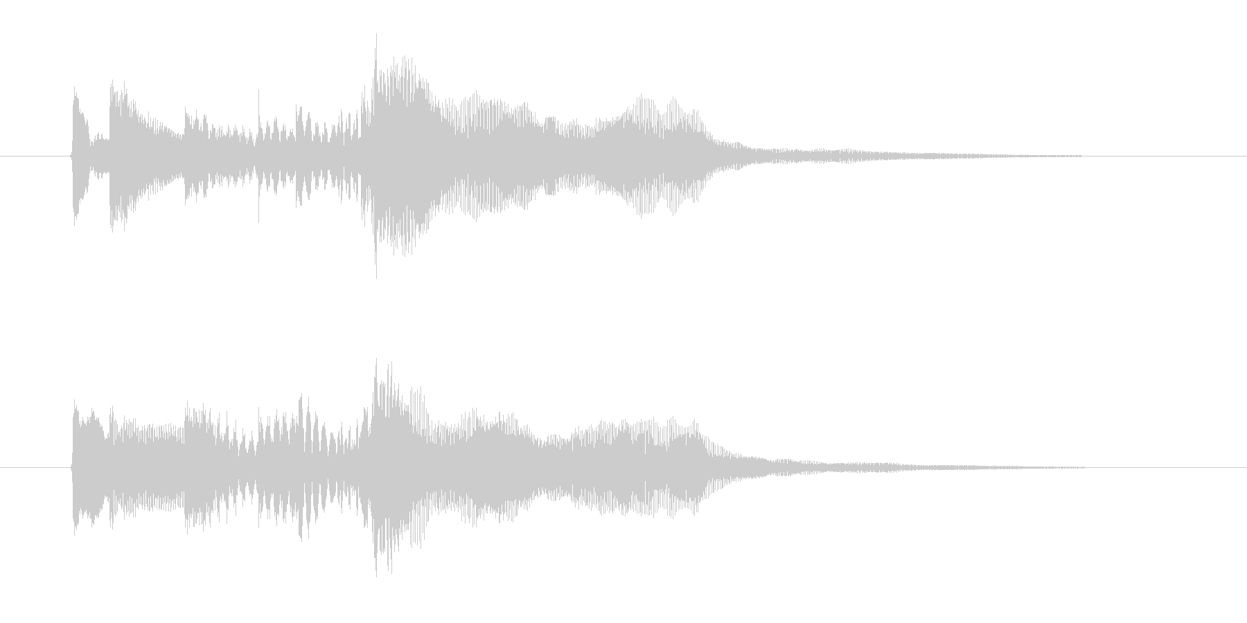 幻想的で落ち着いたリラクゼーション音楽の未再生の波形