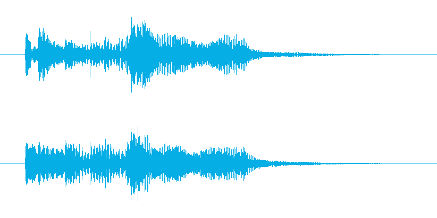 幻想的で落ち着いたリラクゼーション音楽の再生済みの波形
