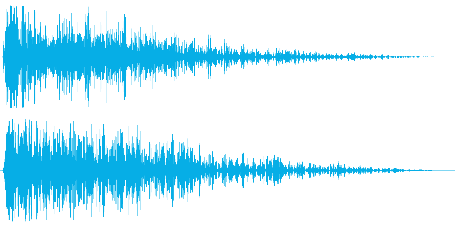 ビシューン(通過の音)の再生済みの波形