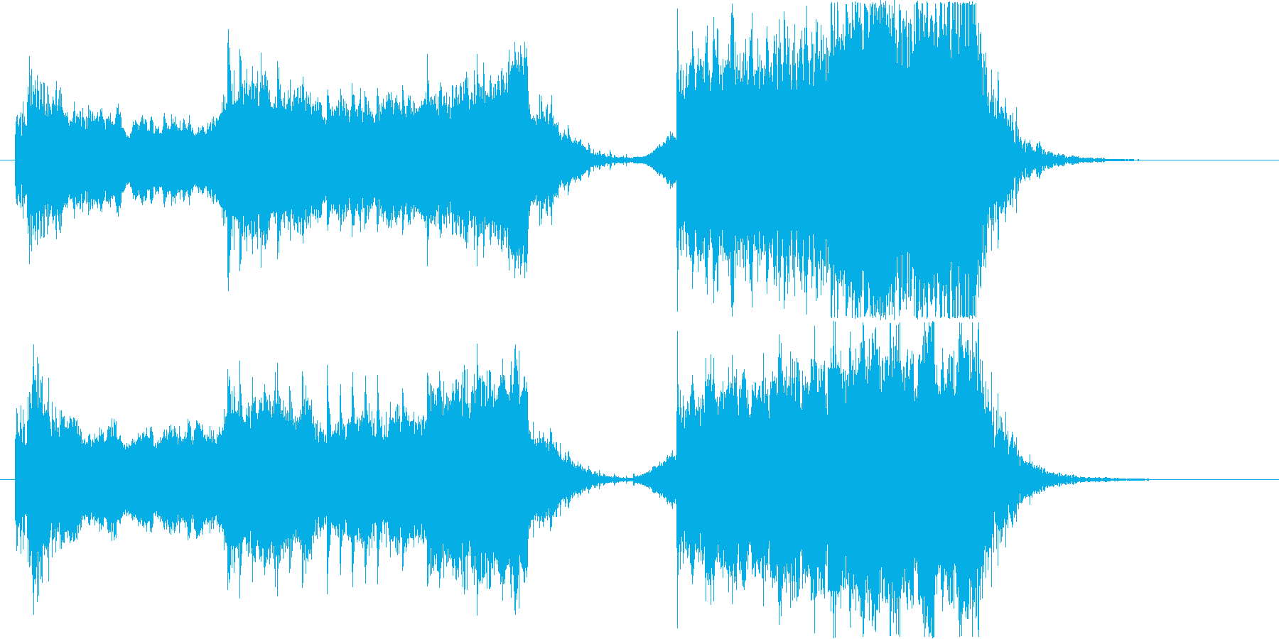 民族楽器を使用した激しいオープニング曲の再生済みの波形