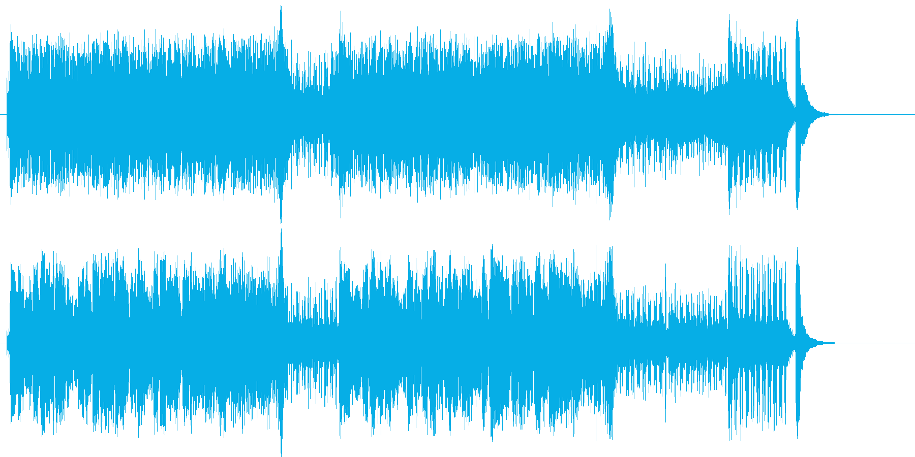臨場感と興奮のマイナー・オーケストラ楽曲の再生済みの波形