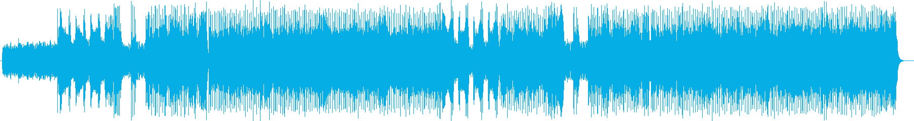 ポップで躍動感があるギターとピアノ等の曲の再生済みの波形