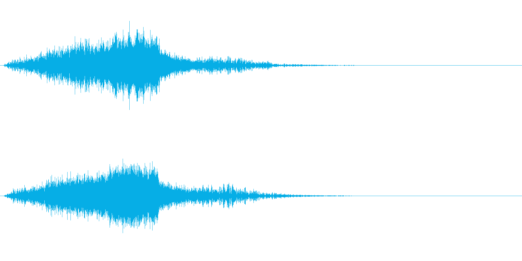 ホラー的な効果音の再生済みの波形