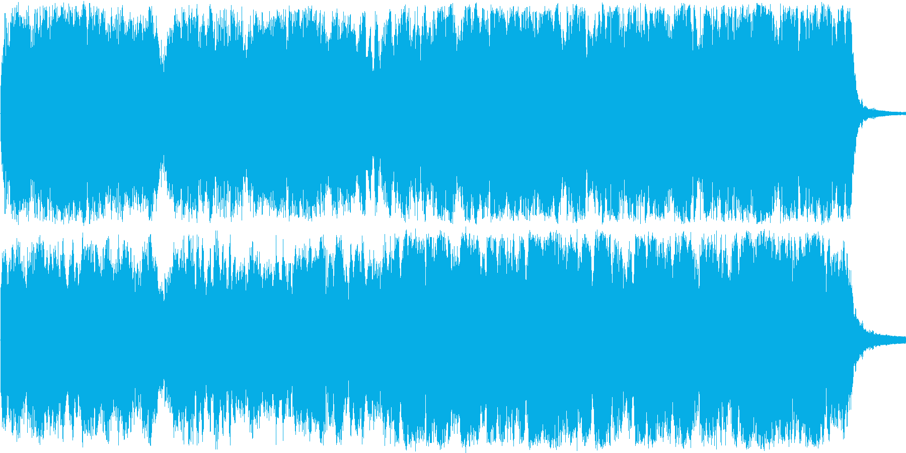 始まりを予感させる躍動的なオーケストラ曲の再生済みの波形
