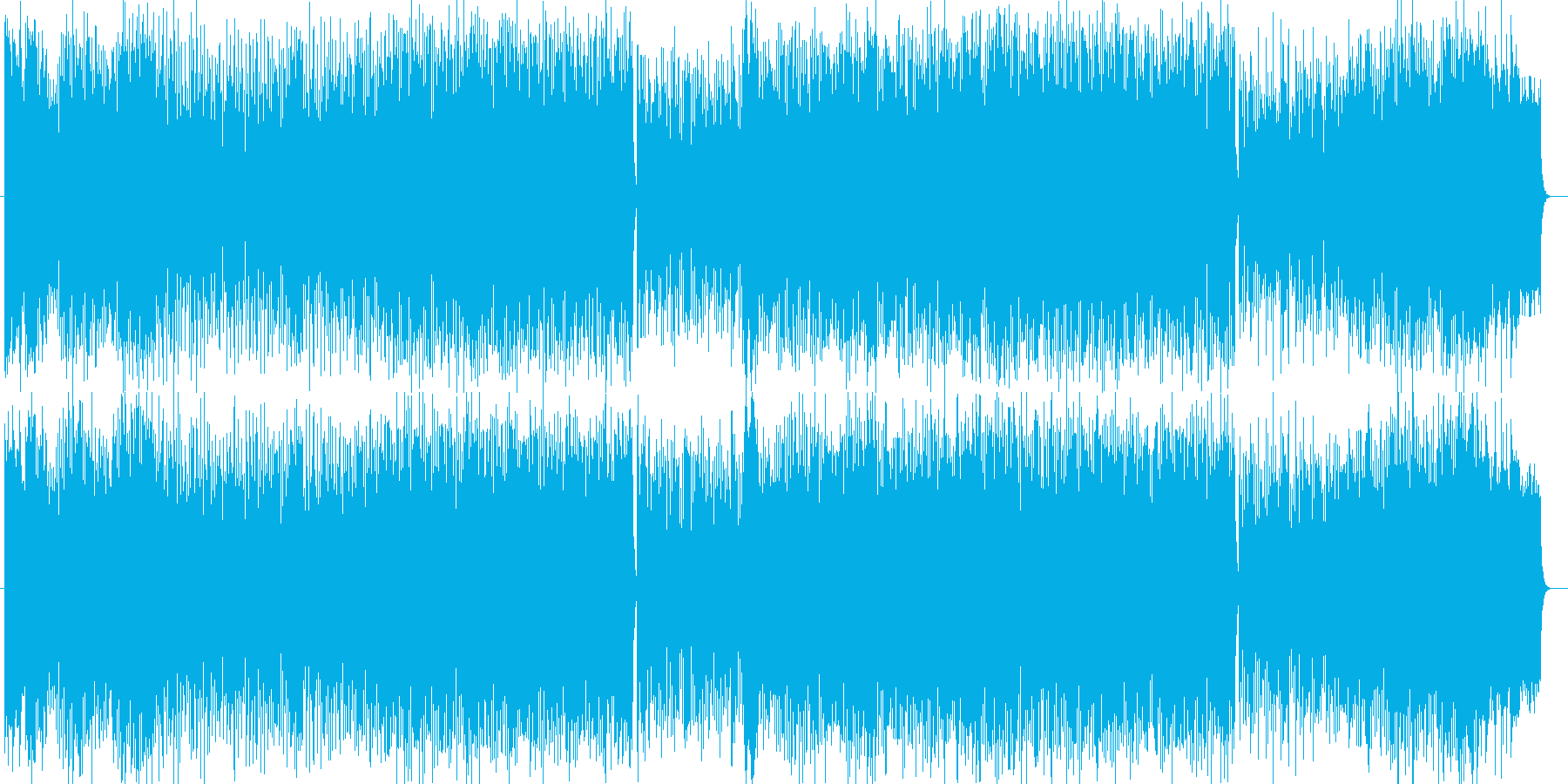 華やかなイントロのシンフォニックな曲の再生済みの波形