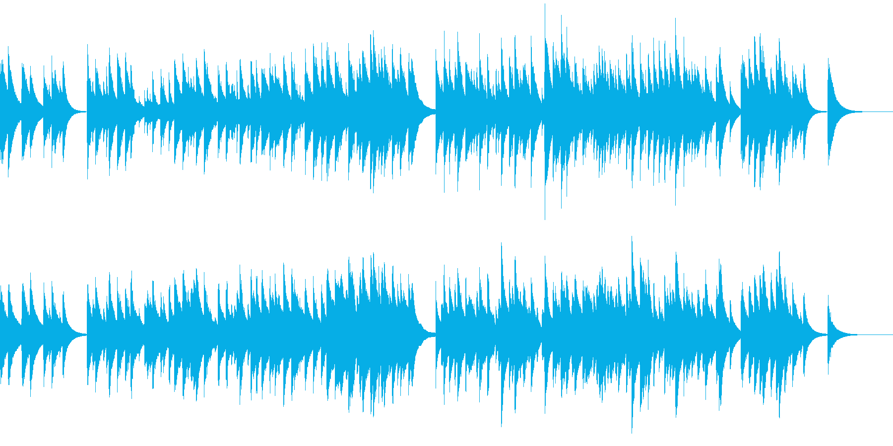 ポップで前向きな感じのオルゴール曲の再生済みの波形