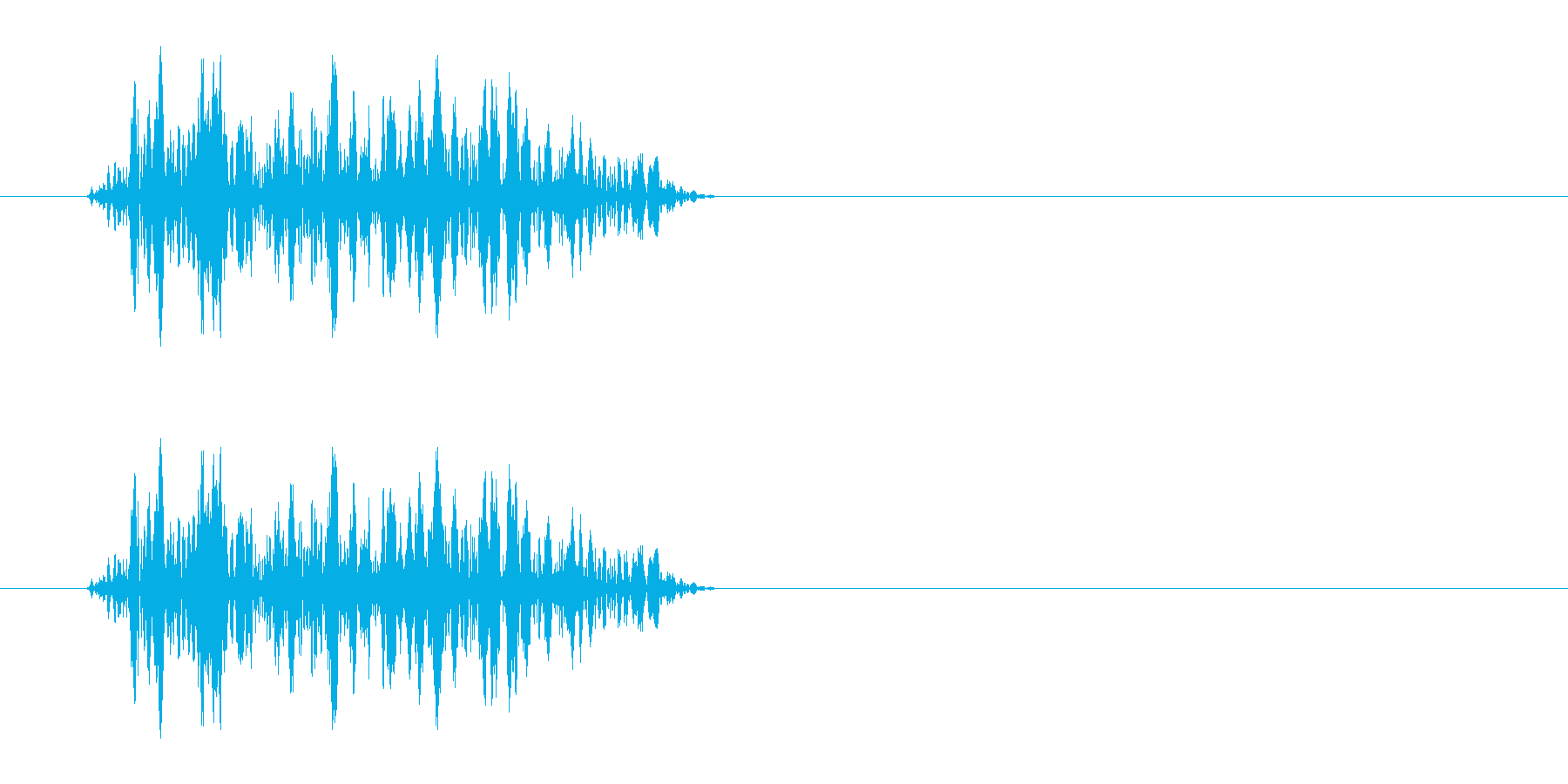 ザッ(短くノイズのような効果音)の再生済みの波形