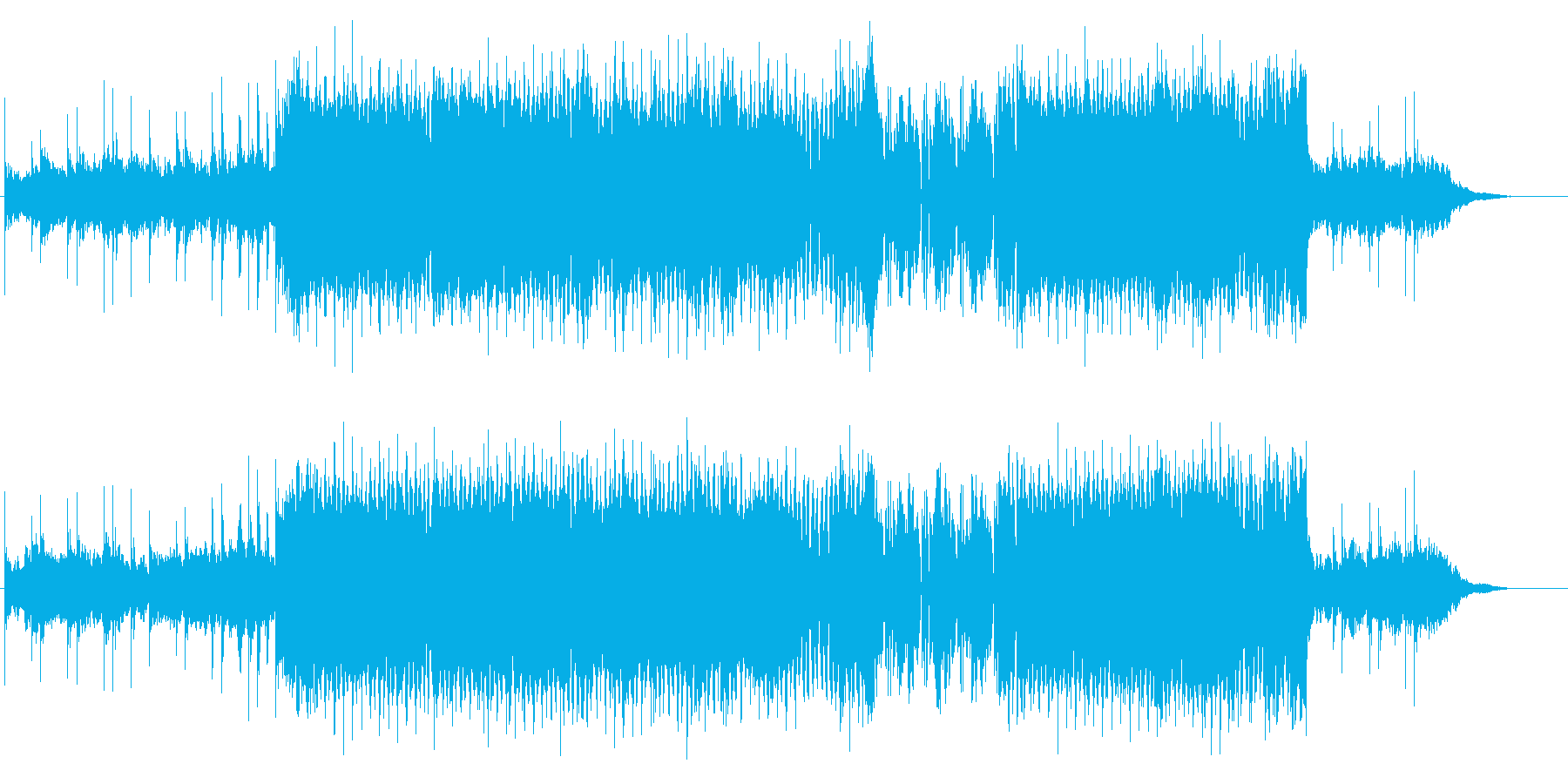 トランス調のクールな曲の再生済みの波形