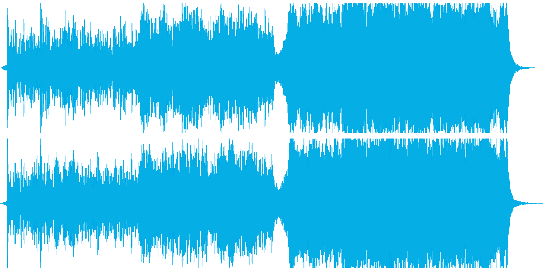 ハイテンポなエピック系バトル曲の再生済みの波形