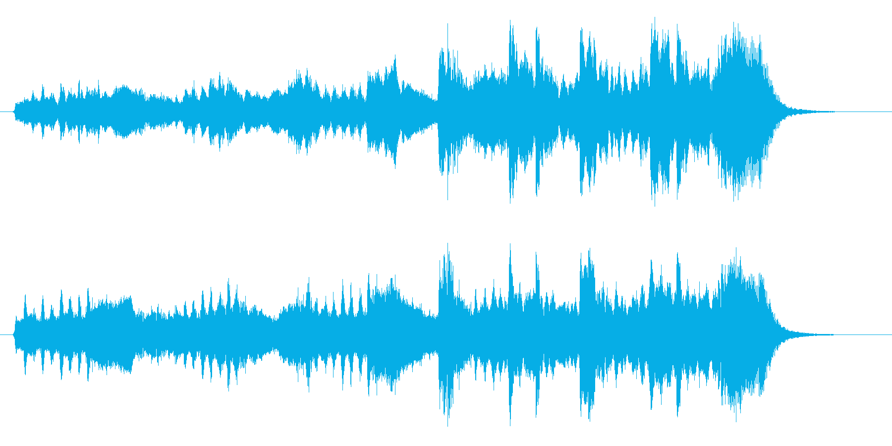 ゆったりとした和やかな音楽の再生済みの波形