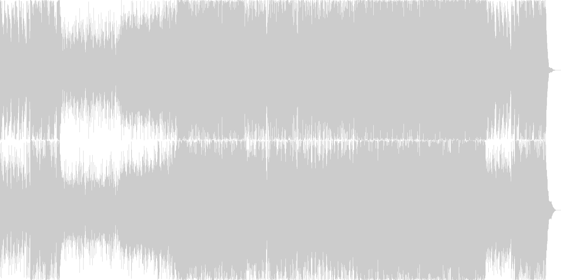アコースティックギターを主調とした楽曲の未再生の波形
