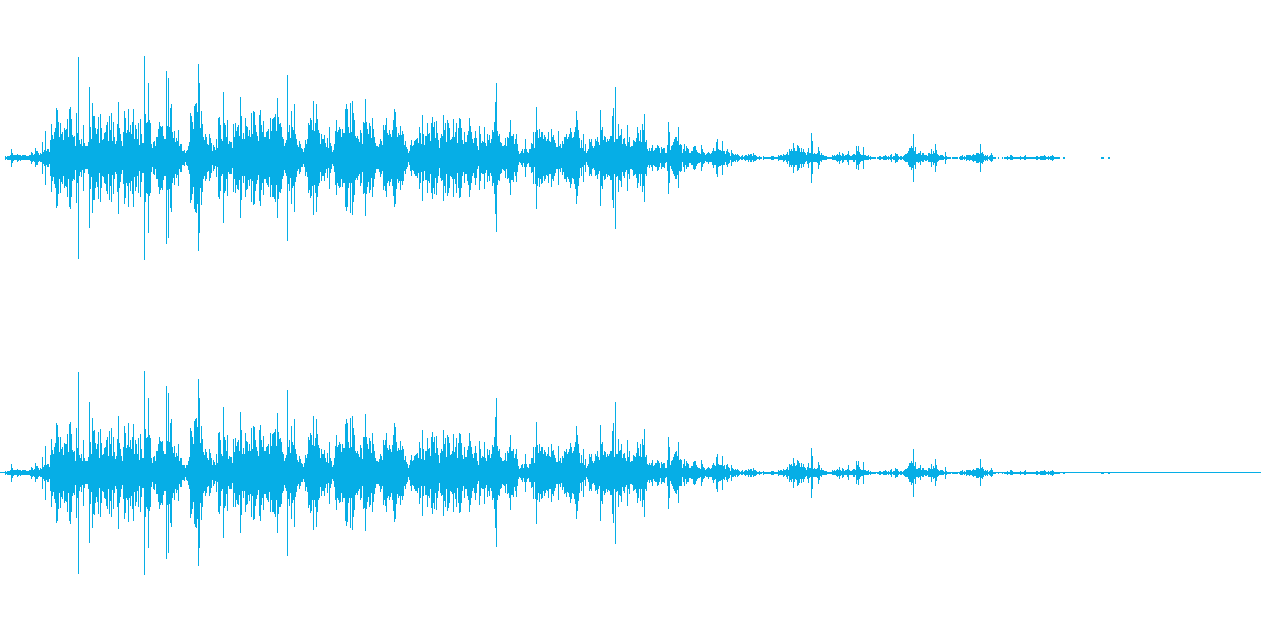 音侍「ガラガラ…」木片シェーカーの振り音の再生済みの波形