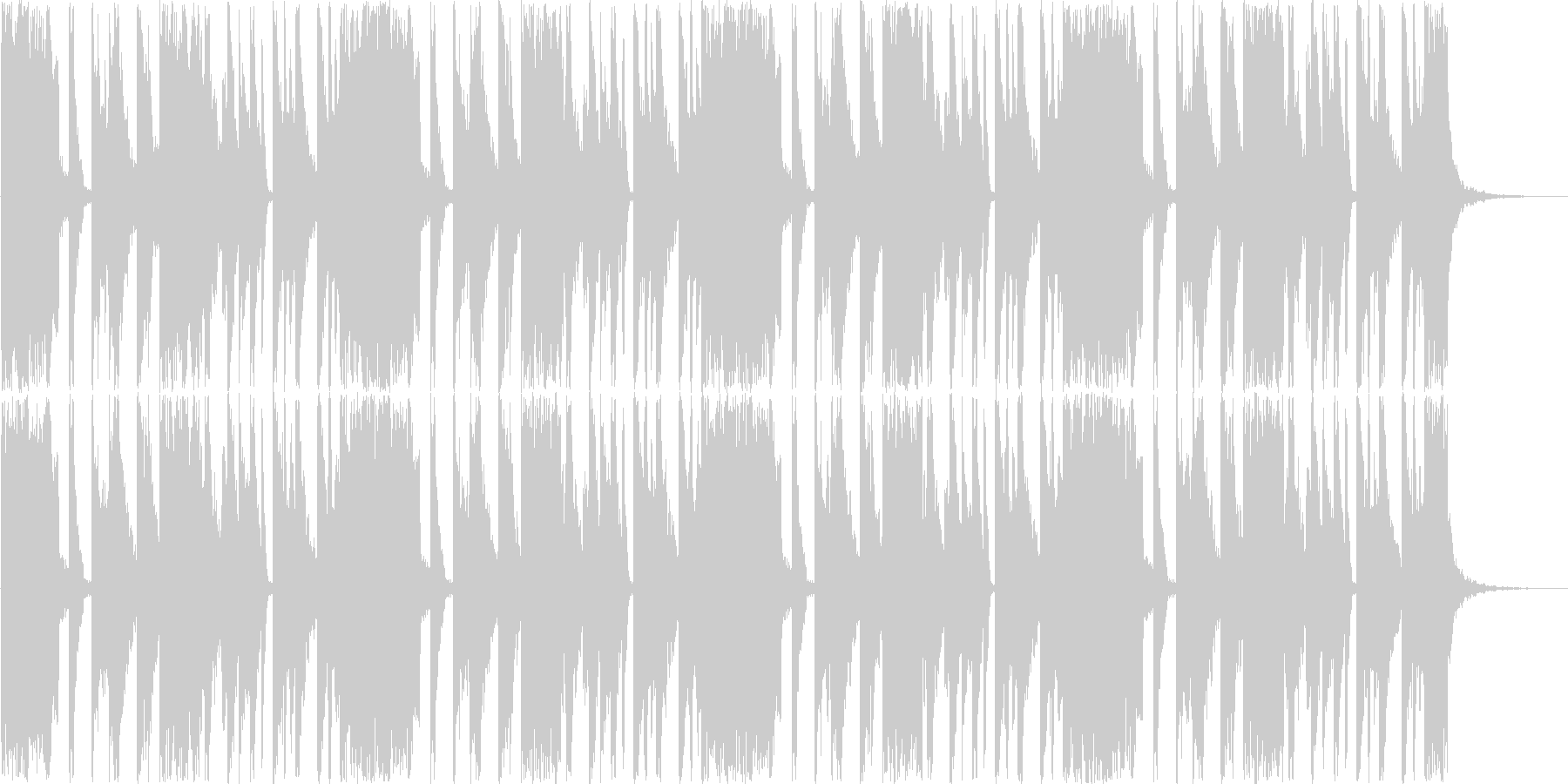 短い曲ですの未再生の波形