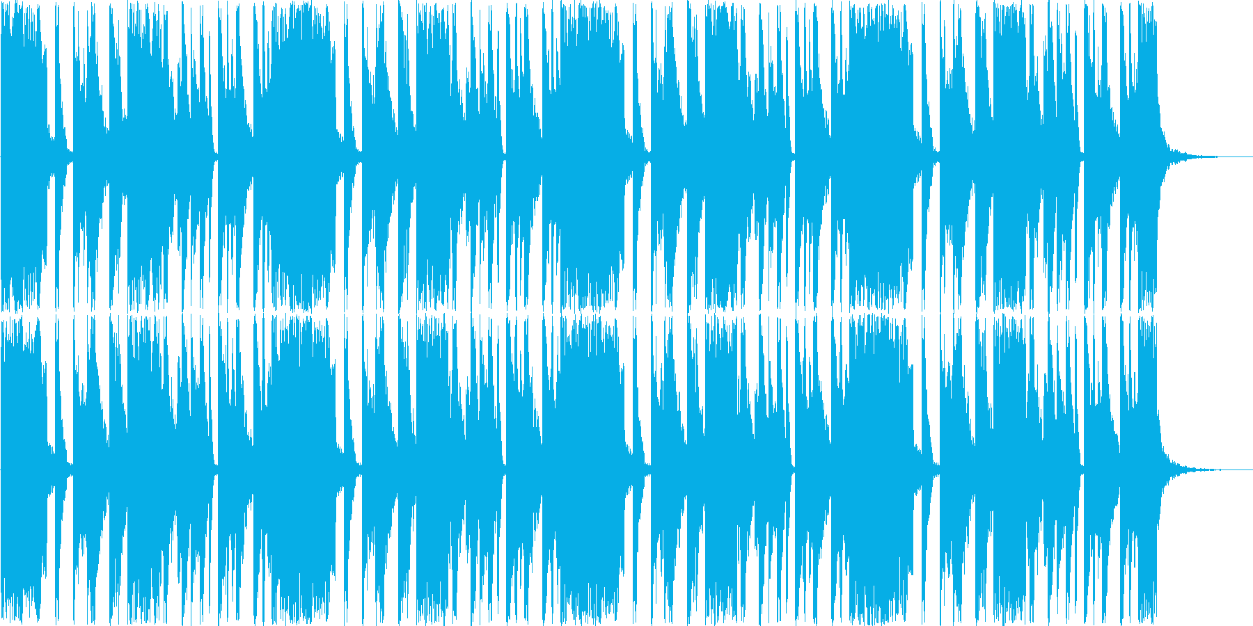 短い曲ですの再生済みの波形