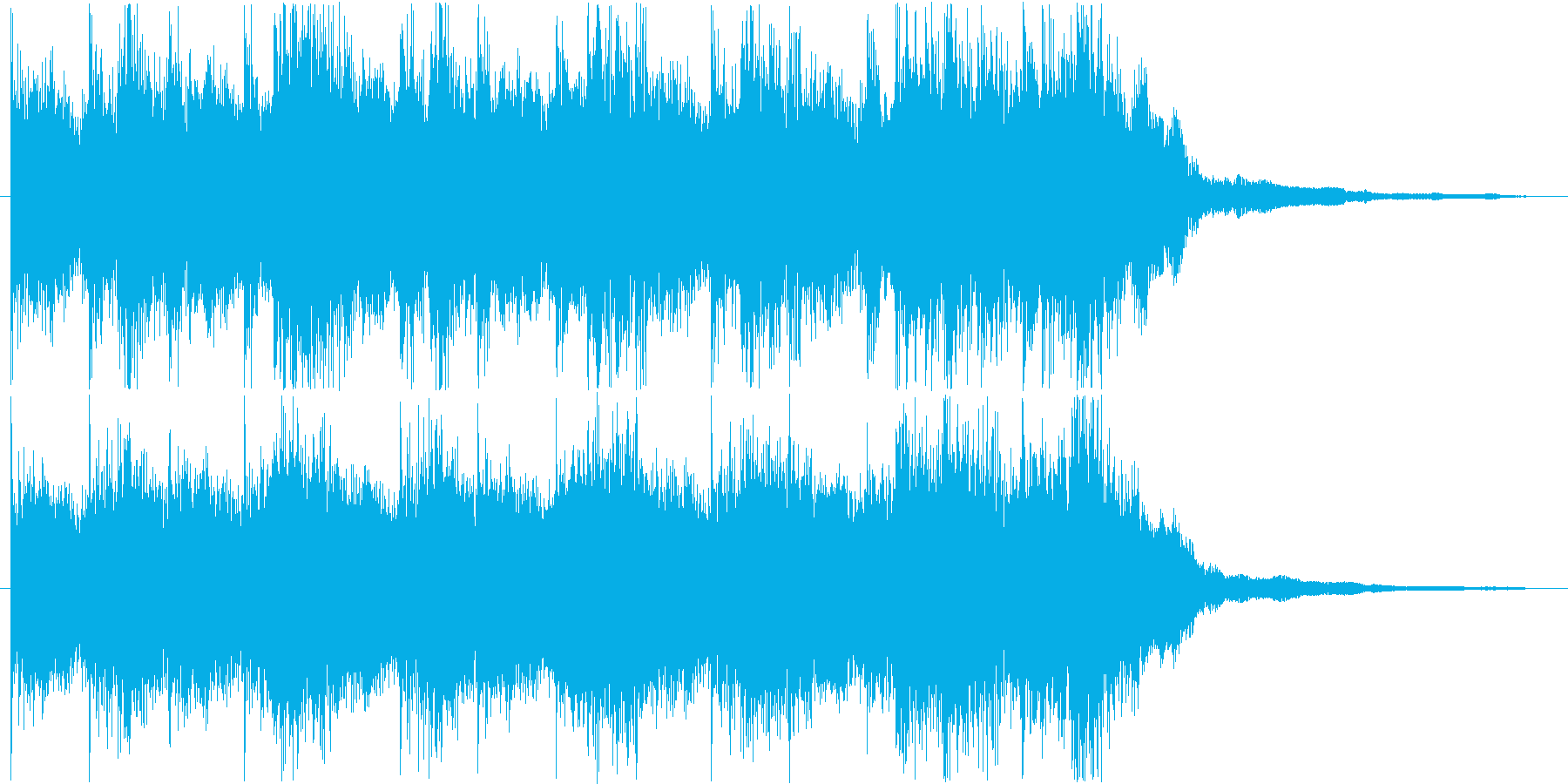 戦闘シーンを意識したインスト曲の再生済みの波形