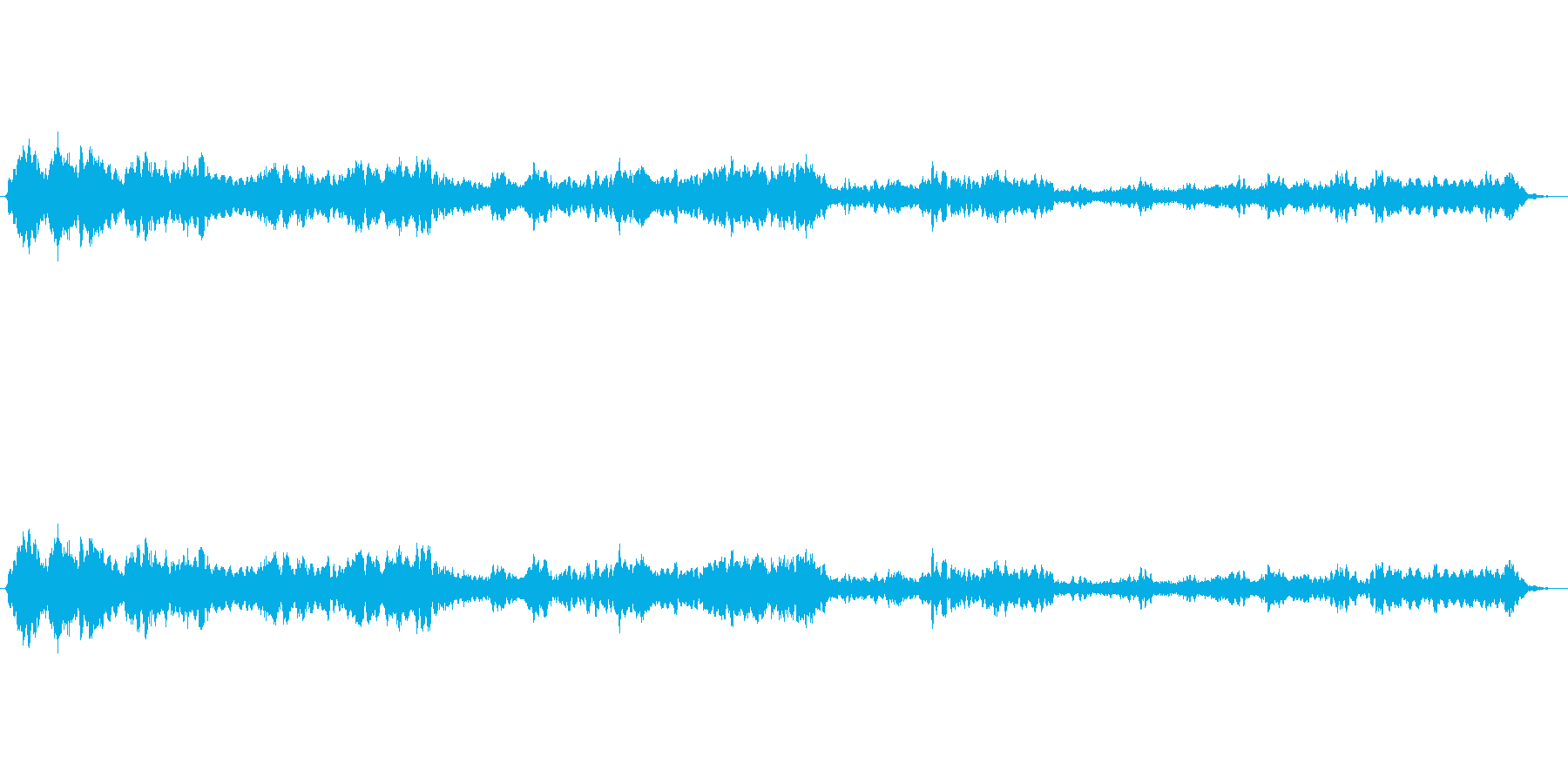 癒し感と不思議な感じのアンビエント曲ですの再生済みの波形