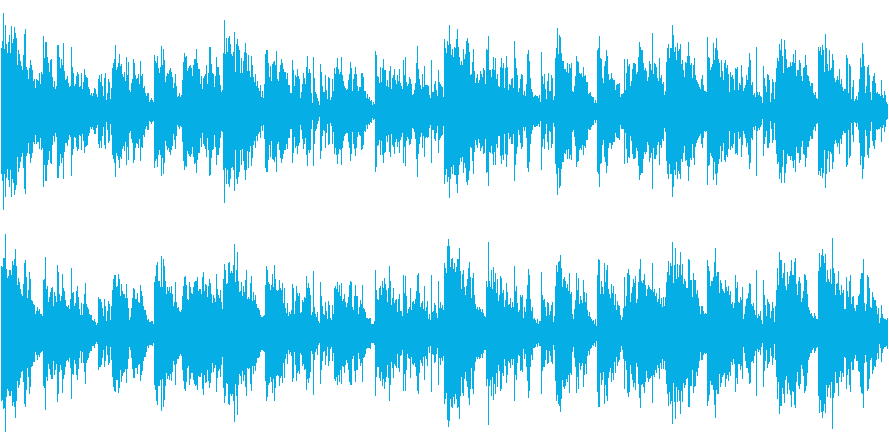 ハウスのリズムを強調した楽曲です。の再生済みの波形