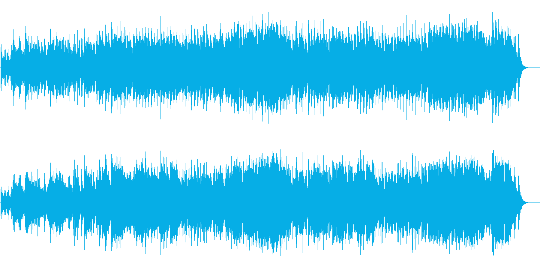 夕暮れ時ののどかで人間味溢れるBGMの再生済みの波形