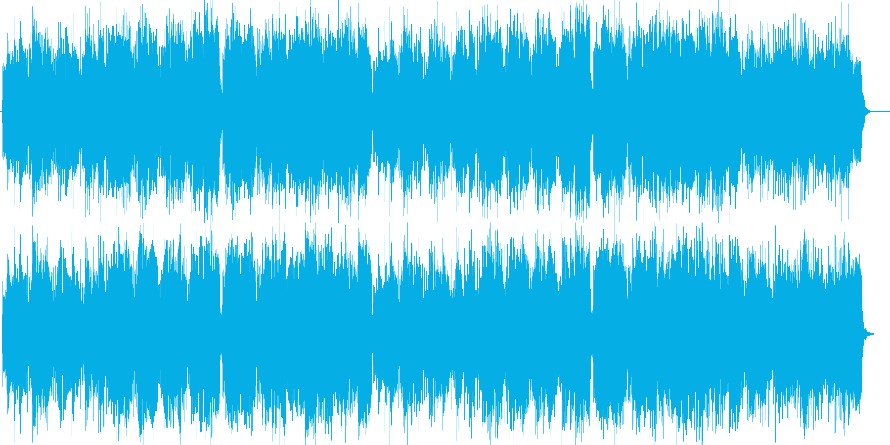 ゆったり流れるシンセサイザー・ギター曲の再生済みの波形