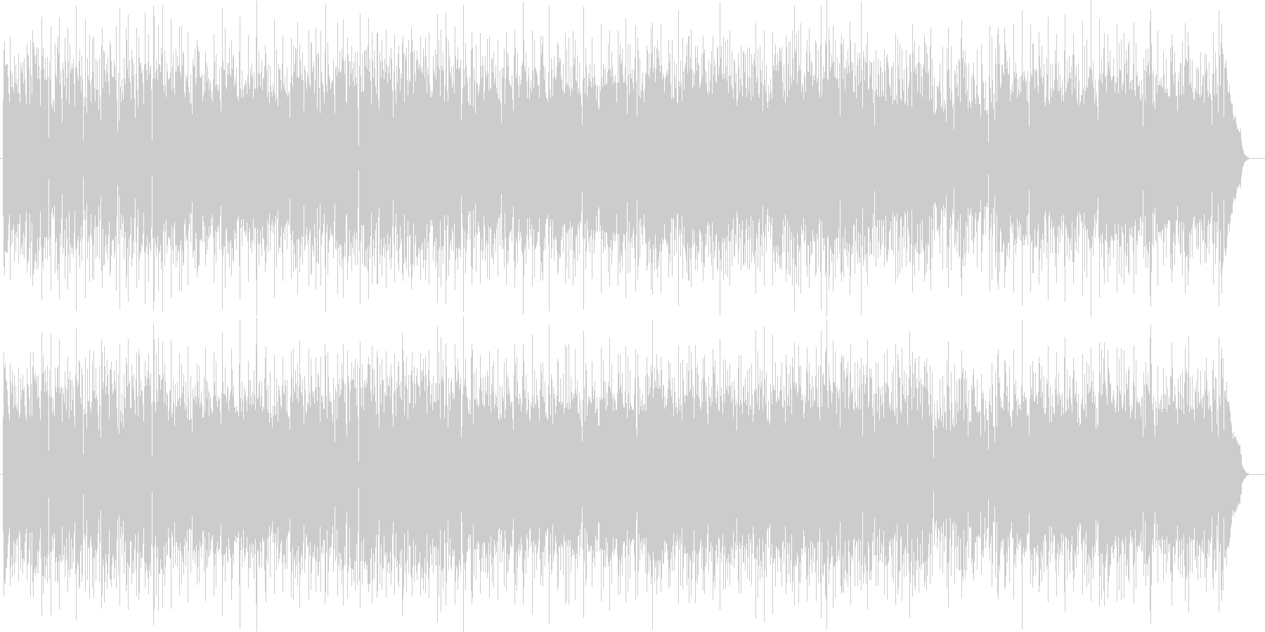 明るく弾けるシンセサイザー曲の未再生の波形