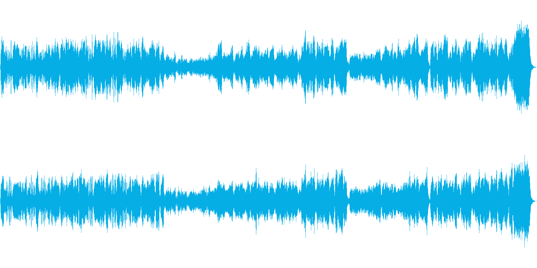美しい贅沢なストリングスアンサンブル曲の再生済みの波形