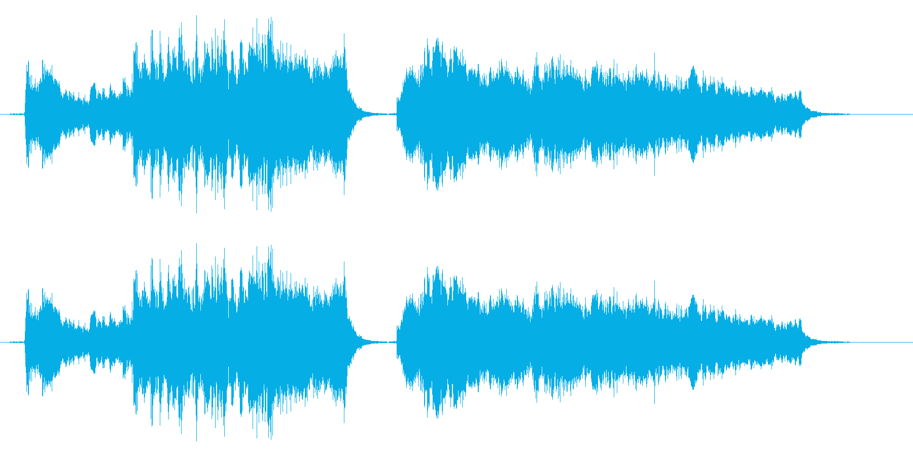 生オーケストラ録音の再生済みの波形