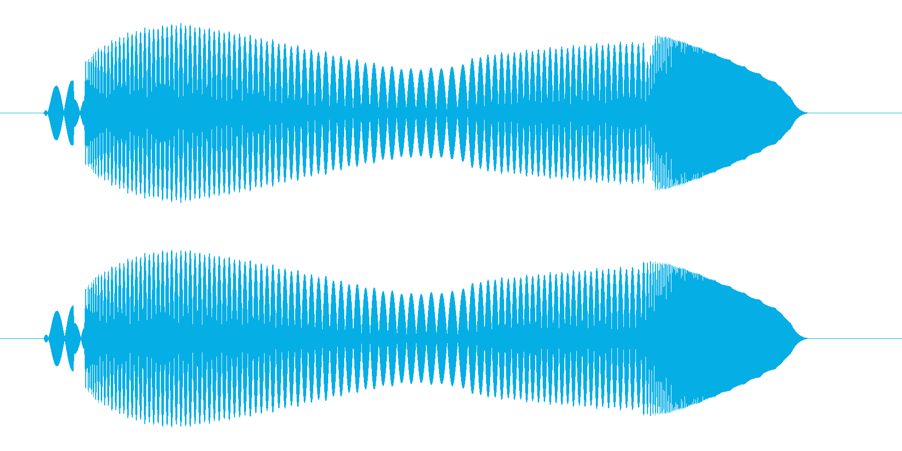 プ〜ンワ(落着いたボタンプッシュ音)の再生済みの波形